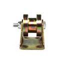 1.2 inch H type colorful steel pulley casters